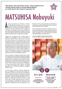 MATSUHISA Nobuyuki, photo sous la propriété de 108 étoiles du Japon