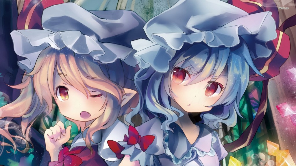 Flandre et Remilia Scarlet, deux des nombreux personnages de Touhou Project