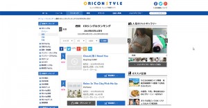 Capture du site Oricon - semaine 29 avril - 5 mai 2015