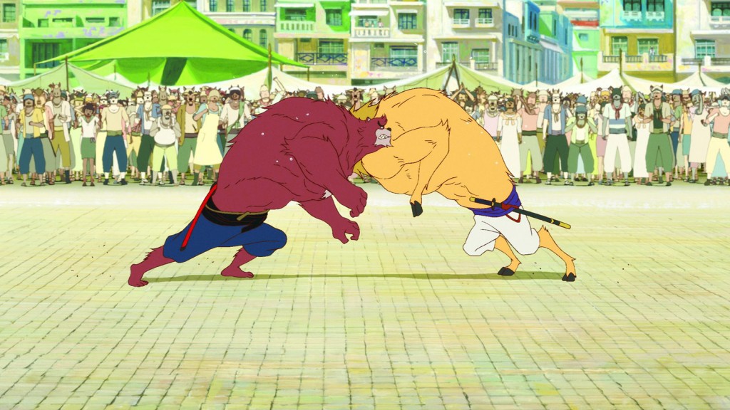 L'une des séquences de combat du film, illustrant toute la puissance de Kumatetsu