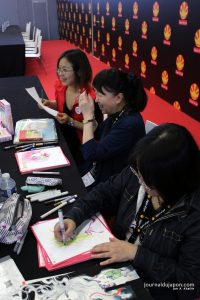 Yoko Hanabusa et Harumo Sanazaki lors de la conférence