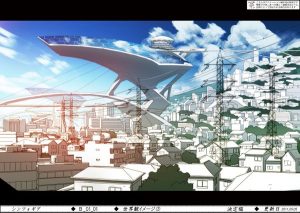 Décor pour Symphogear datant de 2011 © Twitter de Thomas Romain