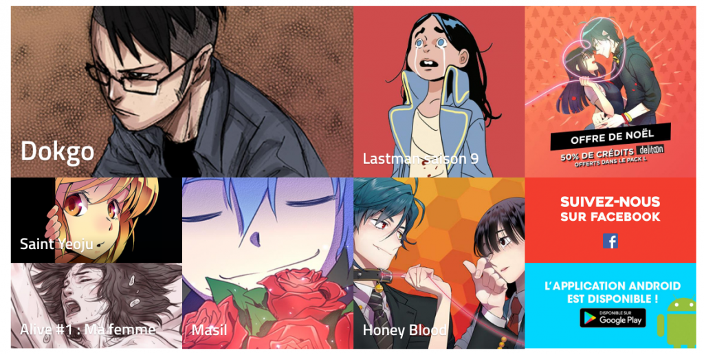 Les webtoons de Delitoon