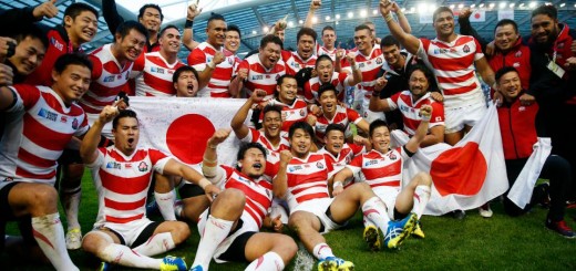 Joie des Japonais Japan celebrate victory after the match