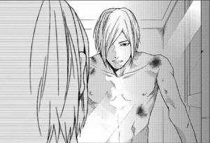 Love whispers even in the rusted night, les bleus de Yumi laissé par Kan