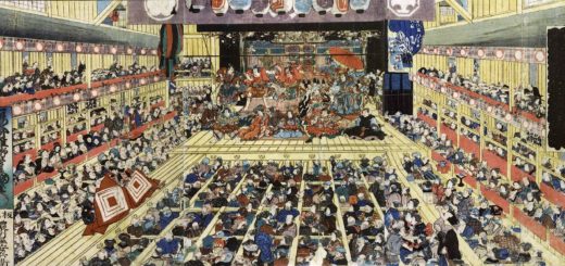 Une scène de Kabuki à la fin de l'ère Edo