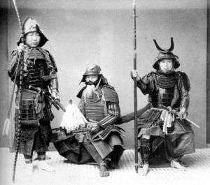 samouraïs dans l'attente du combat