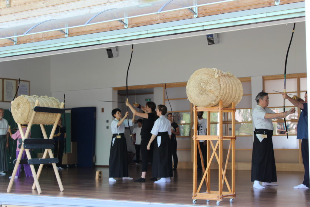 Initiation au kyudo, kyudojo de Noisiel