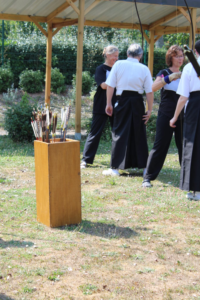 Stage de découverte du kyudo, kyudojo de Noisiel