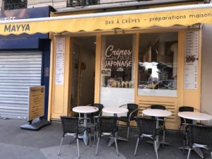 Devanture du restaurant Mayya bar à crêpes, Paris 