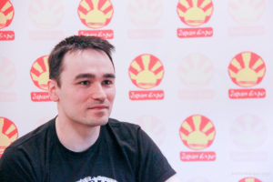 3e photo de Romain Lemaire prise lors de son interview à Japan Expo 2018