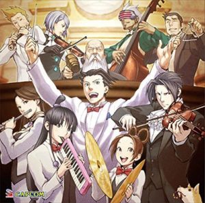Ace Attorney instruments musique album jazz orchestra characters artwork