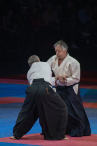Gérard Blaise en pleine démonstration lors du festival d'arts martiaux