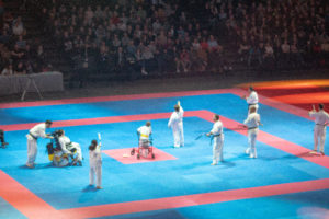 L'équipe d'handi-martial en pleine démonstration