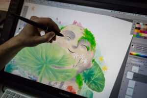 Alexandre Bonnefoy travaillant sur le volume 1