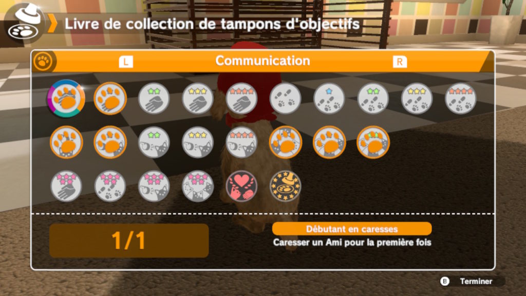 Le tableau des succès dans Little Friends