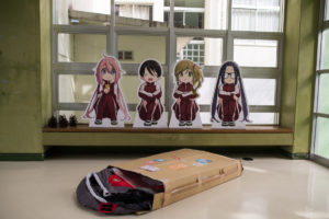 Les personnage de Yuru camp hante le collège Shimobe ©Pascal VOGLIMACCI