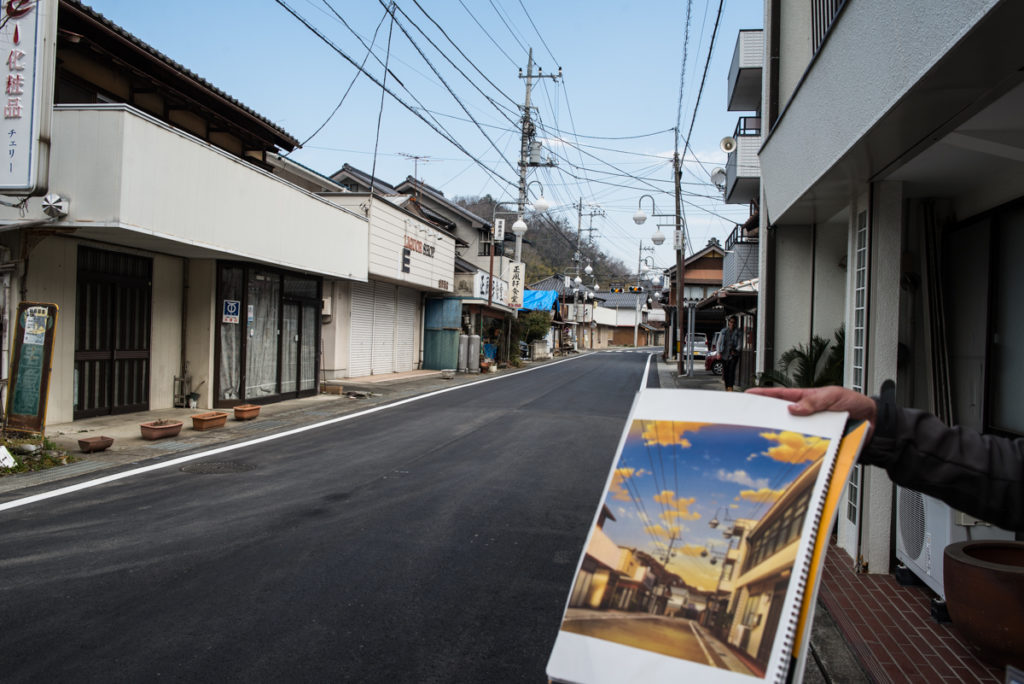 Les rues du village, reprises dans la série.