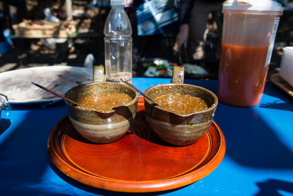 La carotte longue d'Otsuka, utilisée de mille façons. Crédits photo : Pascal Voglimacci ©journaldujapon.com – Tous droits réservés.