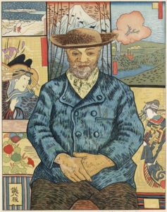 Estampe de Okuyama Gihachiro d'après "le père Tanguy" de Van Gogh