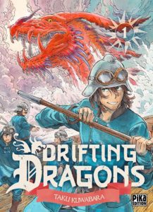 Couverture du tome 1 de Drifting Dragons chez Pika éditions