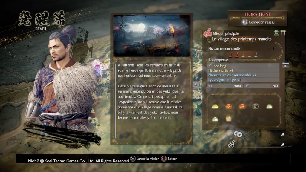 Présentation de la première mission principale