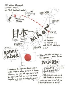 Carte du Japon extraite de Wabi Sabi d'Amaia Arrazola