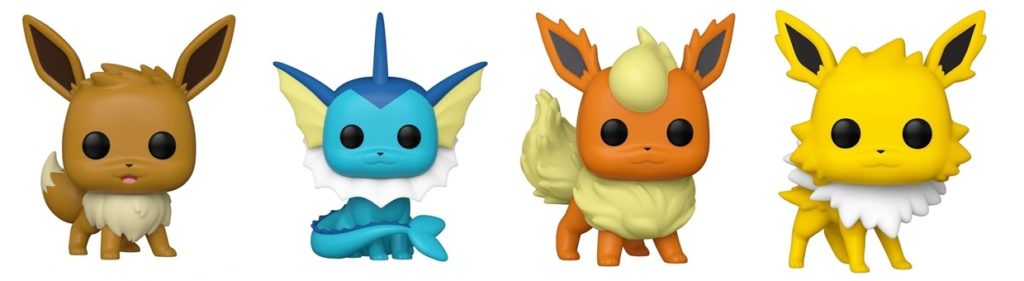 Figurines Pop Evoli et ses évolutions élémentaires