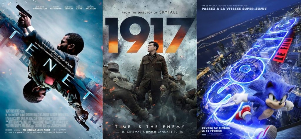 Top 3 Box Office 2020 en France