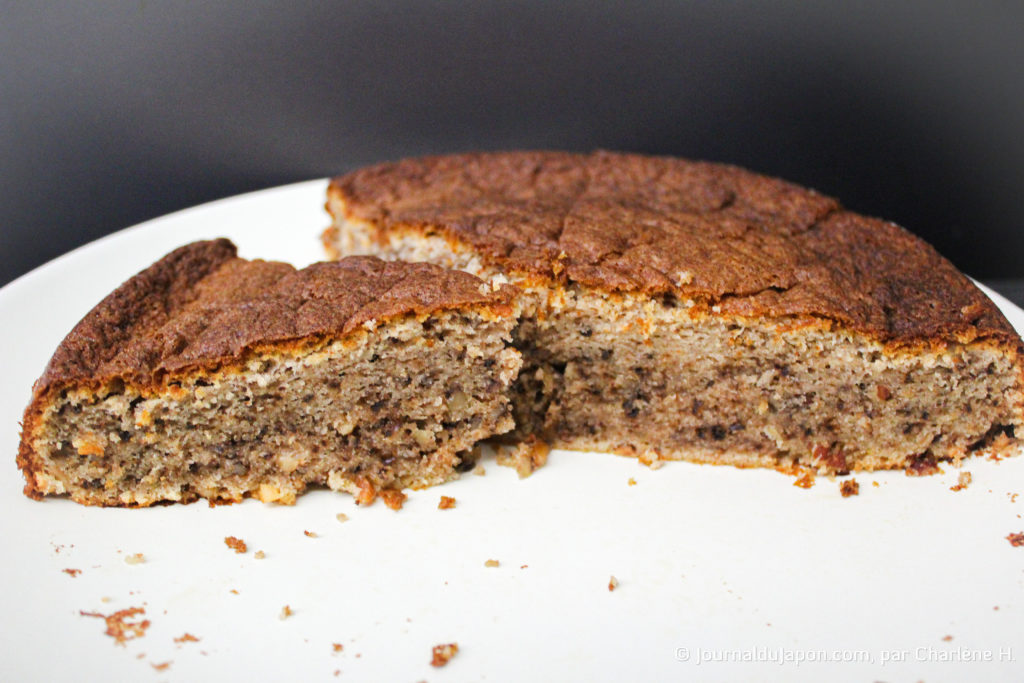 Résultat du gâteau aux noix made in Ghibli