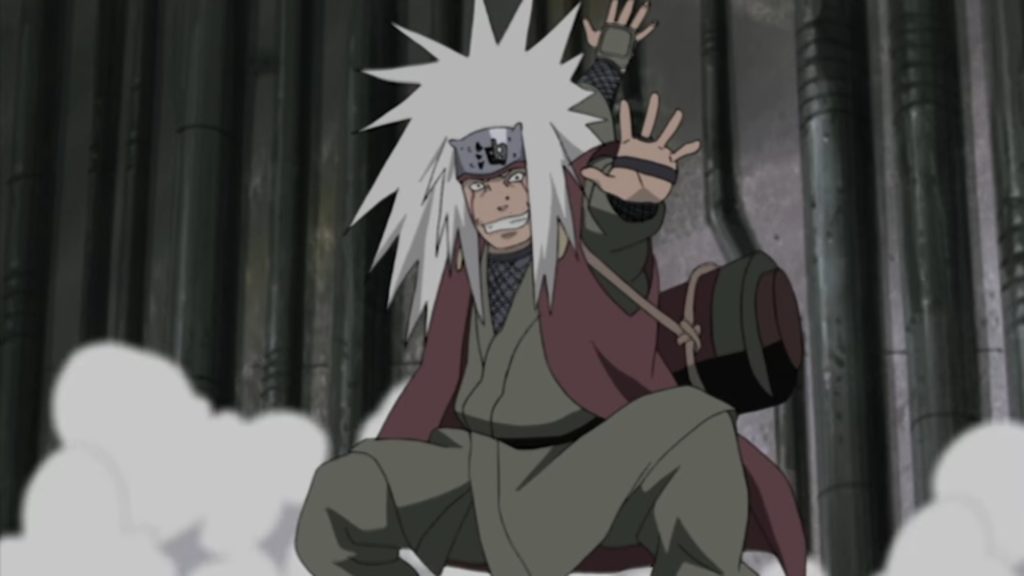 Jiraya en pose d'acteur de kabuki