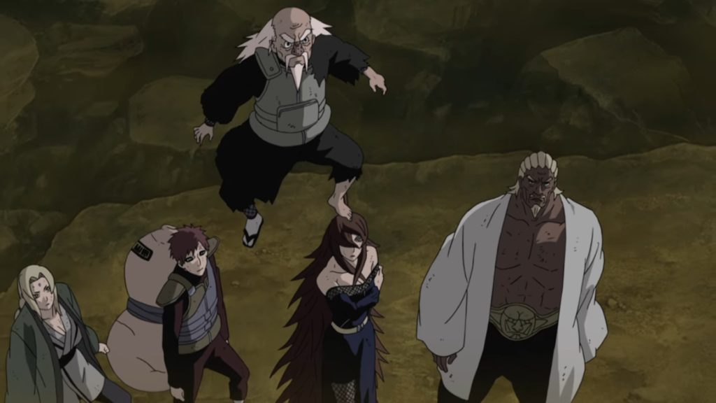 Les cinq Kage face à Madara Uchiha