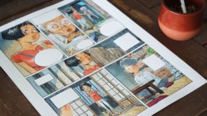 La fête des ombres : planche d'Atelier Sento sur leur site internet