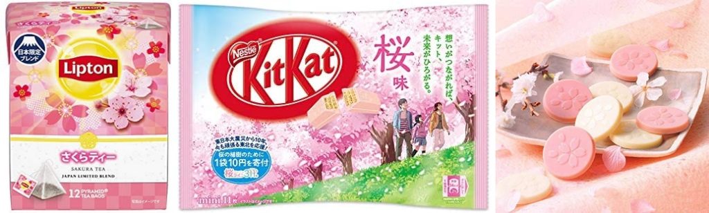 Exemples de produits au goût sakura