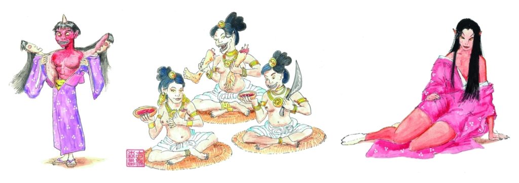 Exemples d'oni du Grand Livre des Oni