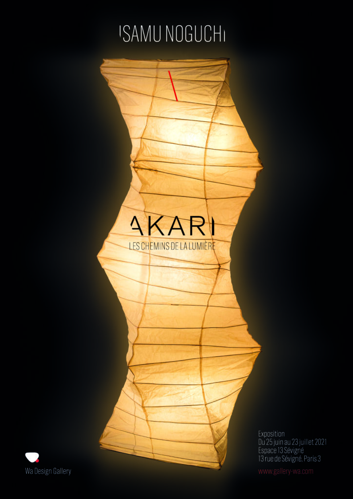 Affiche de l'exposition AKARI par la Wa Design Gallery