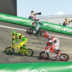 Illustration du BMX dans le jeu vidéo Olympic Games Tokyo 2020