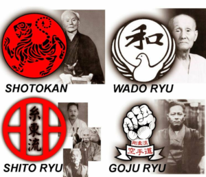 Les 4 grands styles officiels du karaté