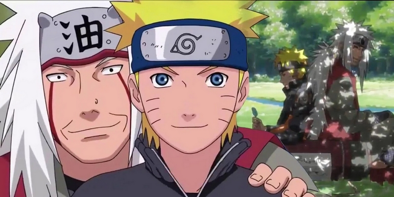 Naruto et son maître Jiraya