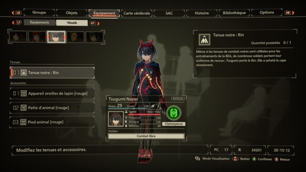 Scarlet Nexus - Cosmetiques