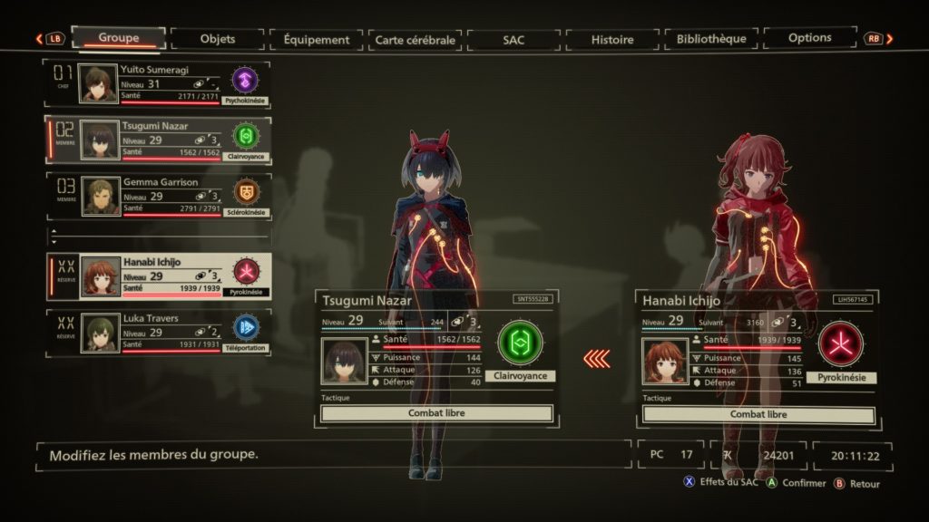 Scarlet Nexus - Equipe