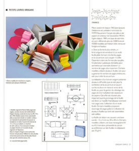 l'art du livre origami, page intérieure