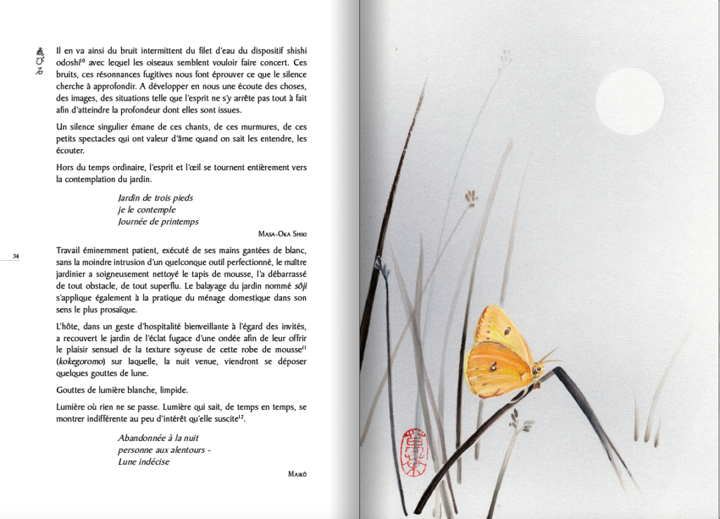 Dans le jardind e thé de Manda, éditions Synchronique, pages intérieures