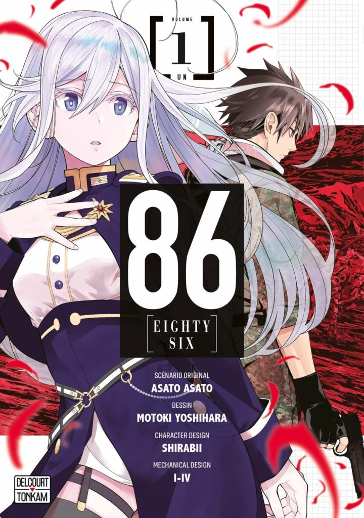 Couverture du tome 1 de 86 - Eighty six chez Delcourt/Tonkam