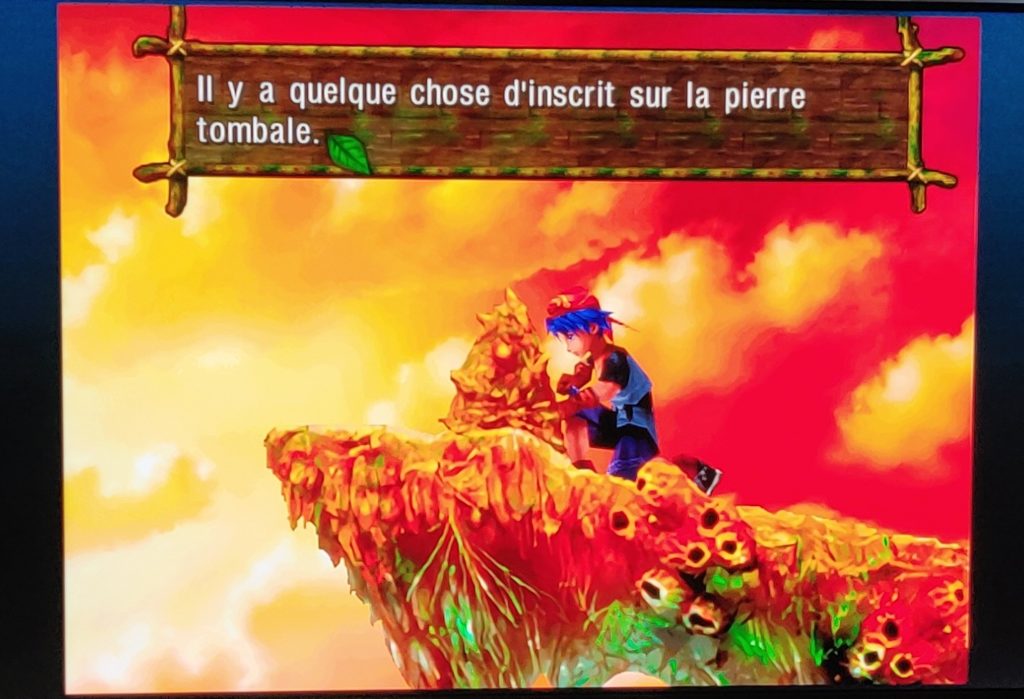 Moment où Serge se rend compte de sa situation dans Chrono Cross - The Radical Dreamers edition
