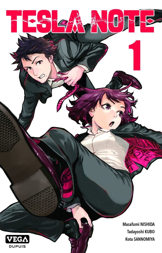 Couverture du tome 1 de Tesla Note chez Vega éditions