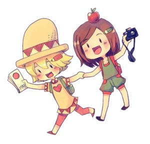 Illustration de Poncho et Petite Pomme