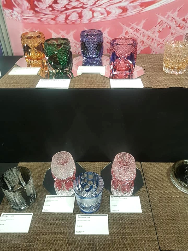 Verres ciselés Edo Kiriko à Japan Expo 2022 - Pavillon Wabi Sabi ©Photo de David Maingot pour Journal du Japon