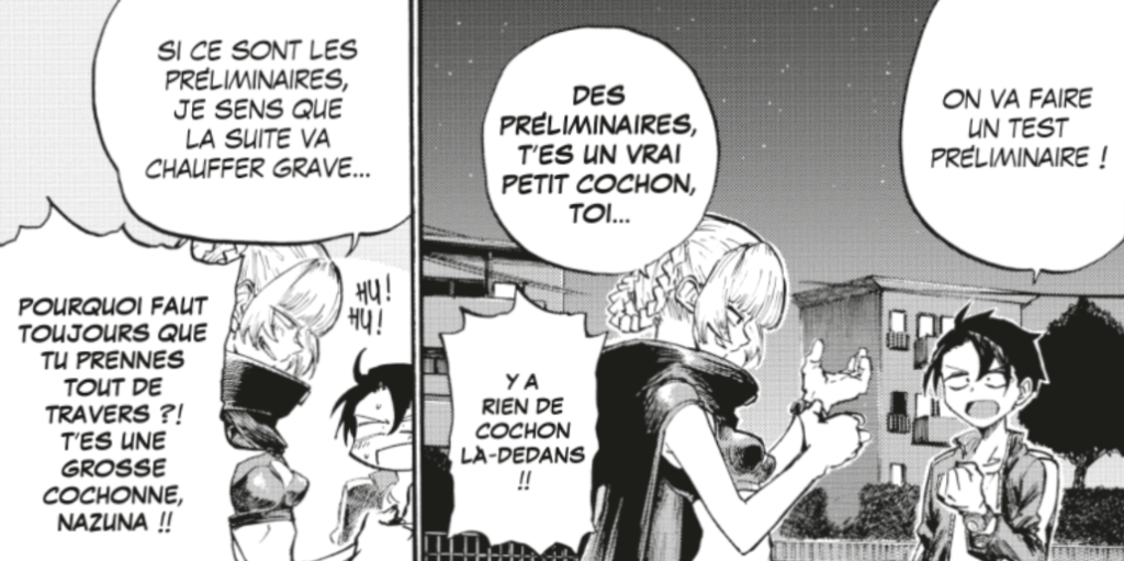 Nazuna qui fait des blagues salasses