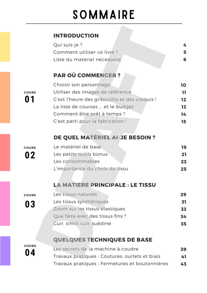 sommaire guide débutant cosplat